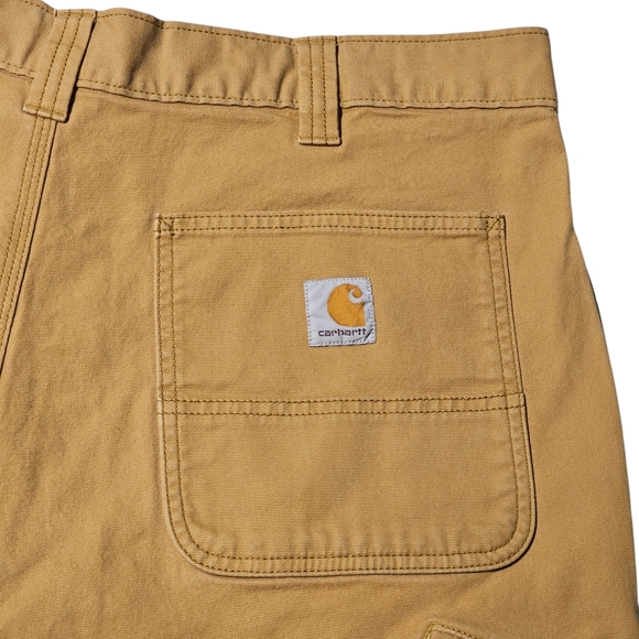 Carhartt Mens Shorts Rugged Flex Relaxed Fit Size 38 Khaki Canvas 9.5" Inseam - Picture 3 of 12
